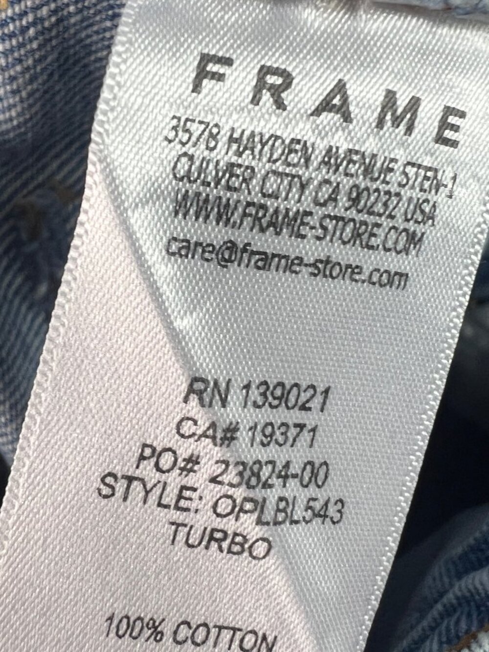 Frame Jeans Women's 27x29* Long Barrel High Rise Light Blue Cotton Denim Tag 25 - Picture 8 of 16